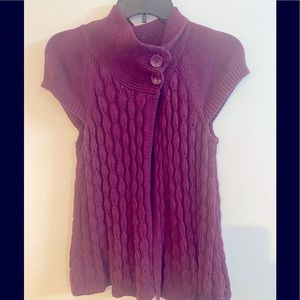 Wine colored cowl neck layering sweater